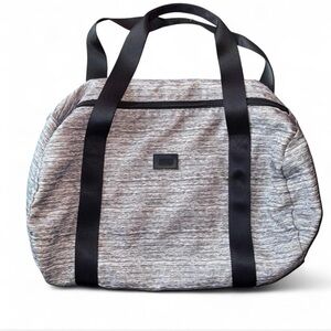 grey pink victoria’s secret zipper duffle bag